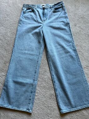 Guess Wide-Leg Jeans in Light Blue Denim